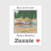 Sticker Majesté des marées de Fundy, bateaux (Feuille)