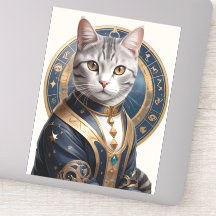 Majestic American Shorthair Chat en bleu et or