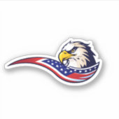 Sticker Majestic Eagle : Etats-Unis Drapeau Conception du  (Devant)