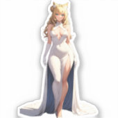 Sticker Majestic Feline Princess Anime Concept (Recto)