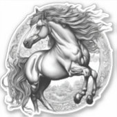 Sticker Majestic Gothique Horse imperméable (Devant)