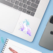 Sticker Majestic la licorne (Ordinateur portable avec iPhone)