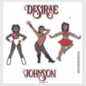 Sticker Majorette personnalisée / 3- Style blanc pur #1 (Feuille)