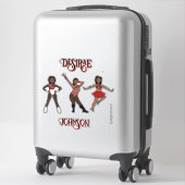 Sticker Majorette personnalisée / 3- Style blanc pur #1 (Sur valise)