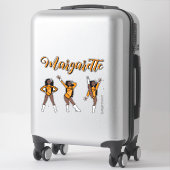 Sticker Majorette Tri- Pose / Diamant Orange # 1 (Sur valise)