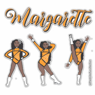 Sticker Majorette Tri- Pose / Diamant Orange # 1