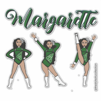 Sticker Majorette Tri- Pose / Diamant Vert # 2