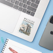 Sticker Majulah Singapura (Ordinateur portable avec iPhone)