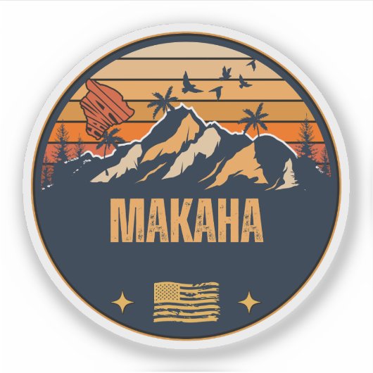 Sticker Makaha, Hawaï (Devant)