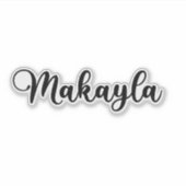Sticker Makayla Nom - Calligraphie manuscrite (Devant)