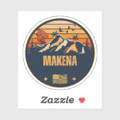 Sticker Makena, Hawaï (Feuille)