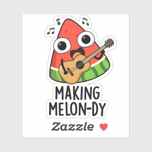 Sticker Making Melon-dy Funny Melon Pun (Feuille)