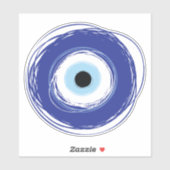 Sticker Mal Oeil Artiste Bleu Grec (Feuille)