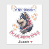 Sticker Malamute d'Alaska (Feuille)