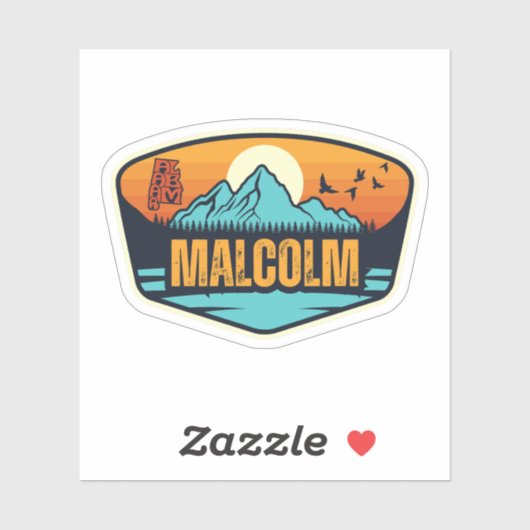 Sticker Malcolm, Alabama (Feuille)