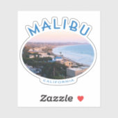 Sticker Malibu California Coast avec photo (Feuille)