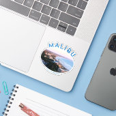 Sticker Malibu California Coast avec photo (Ordinateur portable avec iPhone)