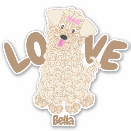Sticker Maltipoo Love (Devant)