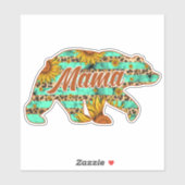 Sticker Mama Bear Tournelle Turquoise (Feuille)