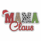 Sticker Mama Claus Plaid Motif-60096 (Devant)