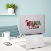 Sticker Mama Claus Plaid Motif-60096 (Ordinateur portable sur le bureau)