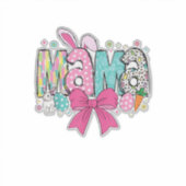 Sticker Mama Mini Pâques assorti Mama Lapin T-shirt de Pâq (Devant)
