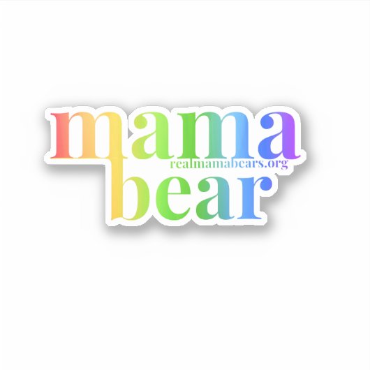 Sticker maman arc-en-ciel (Devant)