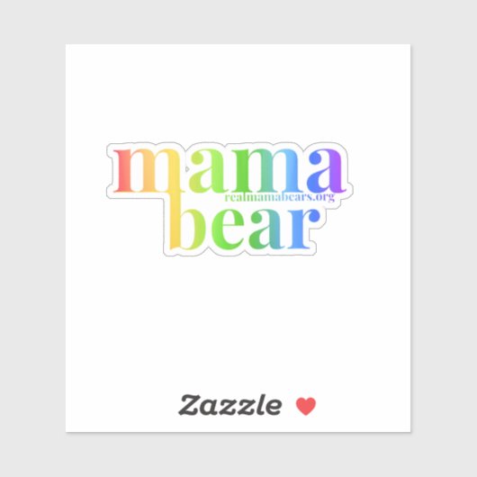 Sticker maman arc-en-ciel (Feuille)