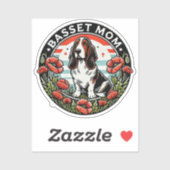 Sticker Maman Basset (Feuille)