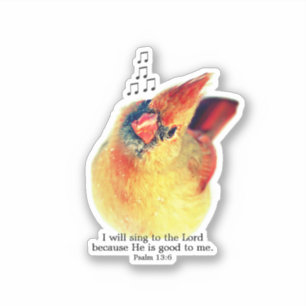 Sticker Maman Cardinal Adorable Chantant des Louanges Vers