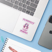 Sticker Maman Chat Parfaite Design Parent Félin (Ordinateur portable avec iPhone)