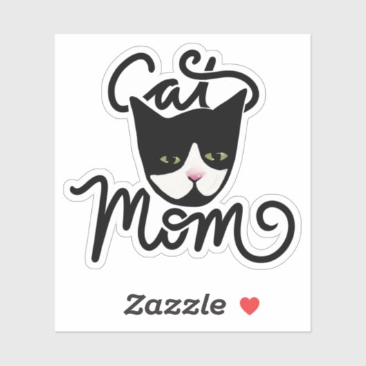 Sticker Maman de chat (Feuille)