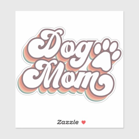 Sticker Maman de chien vintage (Feuille)