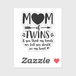 Sticker Maman De Twins Fier Twin Maman Twin Mama Maman Vie