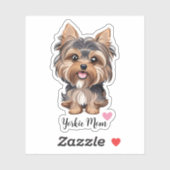 Sticker Maman de Yorkie Dog (Feuille)