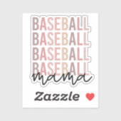 Sticker Maman du baseball | Cadeau de baseball maman (Feuille)