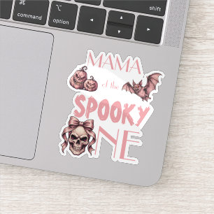 Sticker Maman du petit effrayant Pinkoween Crâne & Chauve-