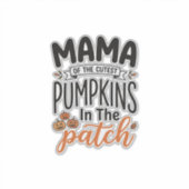 Sticker Maman du plus mignon Citrouilles Conception de mai (Devant)