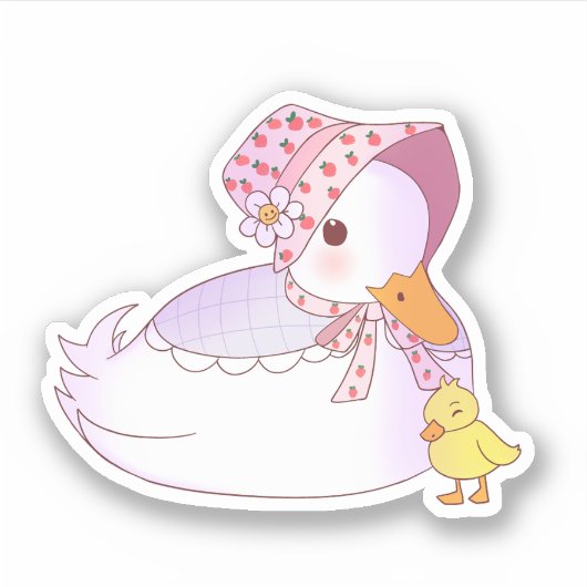 Sticker Maman Et Bébé Canard (Devant)