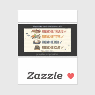 Sticker Maman Frenchie Drôle Liste de Courses Humour Frenc