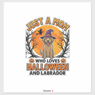 Sticker Maman Labrador Halloween Design de Chien Vintage_1