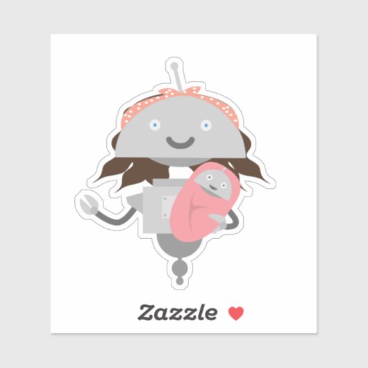 Sticker Maman Mia et bébé Mia (Feuille)