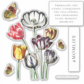 Sticker Maman Vie Florale Papillon (Devant)