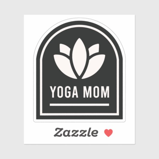 Sticker Maman yoga yogi mère (Feuille)