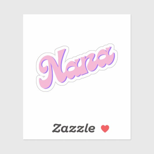 Sticker Mamie Rose Cursive Grand-mère Mamie (Feuille)