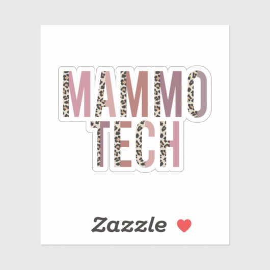Sticker Mammo Technologue, Mammo Tech, Mammographie Techs (Feuille)