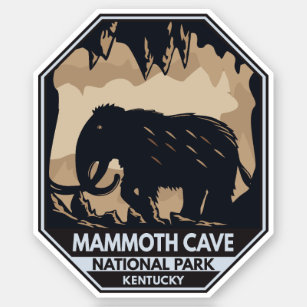 Sticker Mammoth Cave National Park Wooly Mammoth Emblem