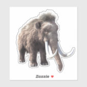 Sticker Mammoth laineux (Feuille)