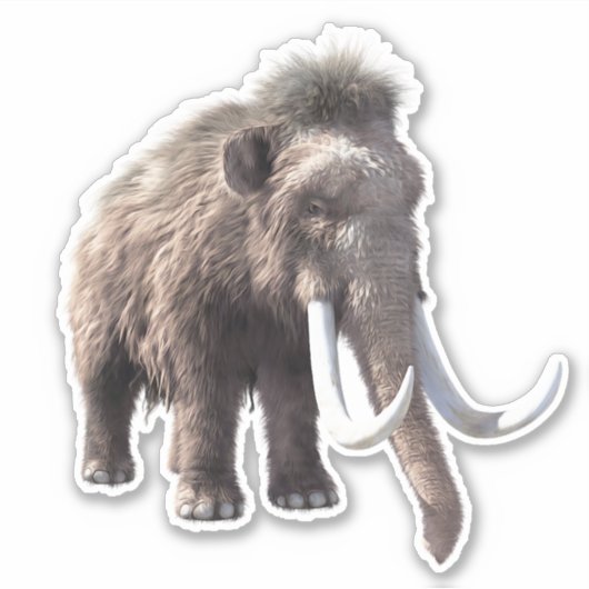 Sticker Mammoth laineux (Devant)