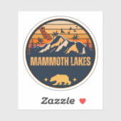 Sticker Mammoth Lakes, Californie (Feuille)